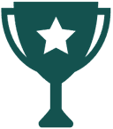 Award badge icon representing HiveWell certification achievement and recognition